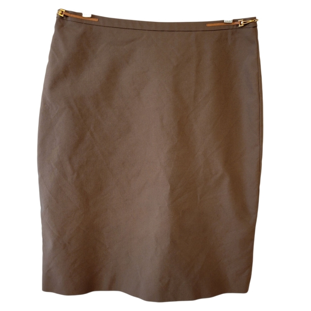 Banana Republic Brown Cotton Twill Skirt Size 10